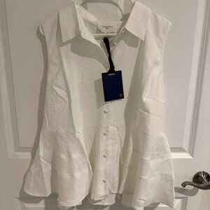 Tuckernuck White Sleeveless Blouse
